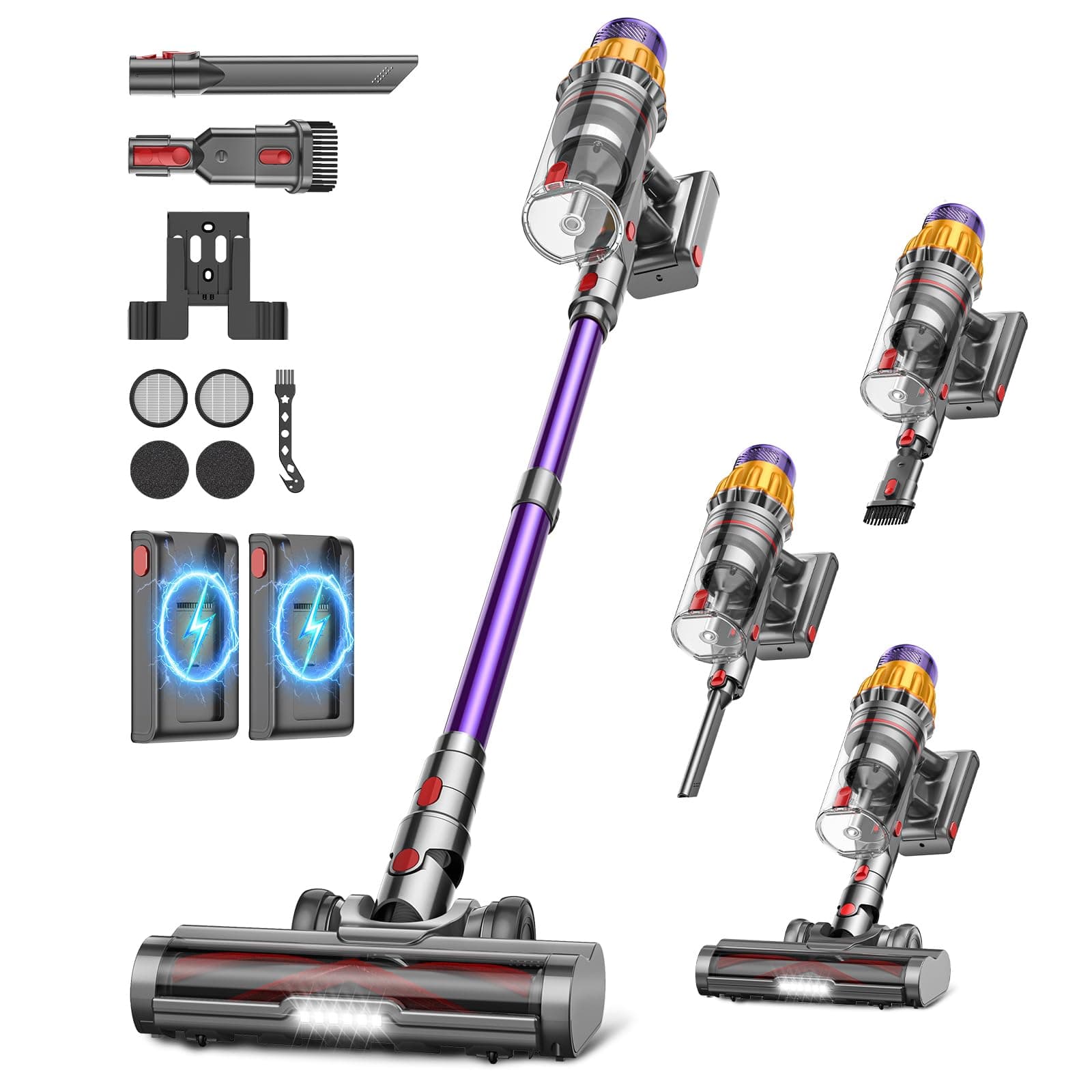 Aspirateur Balai Sans Fil 2 Batteries