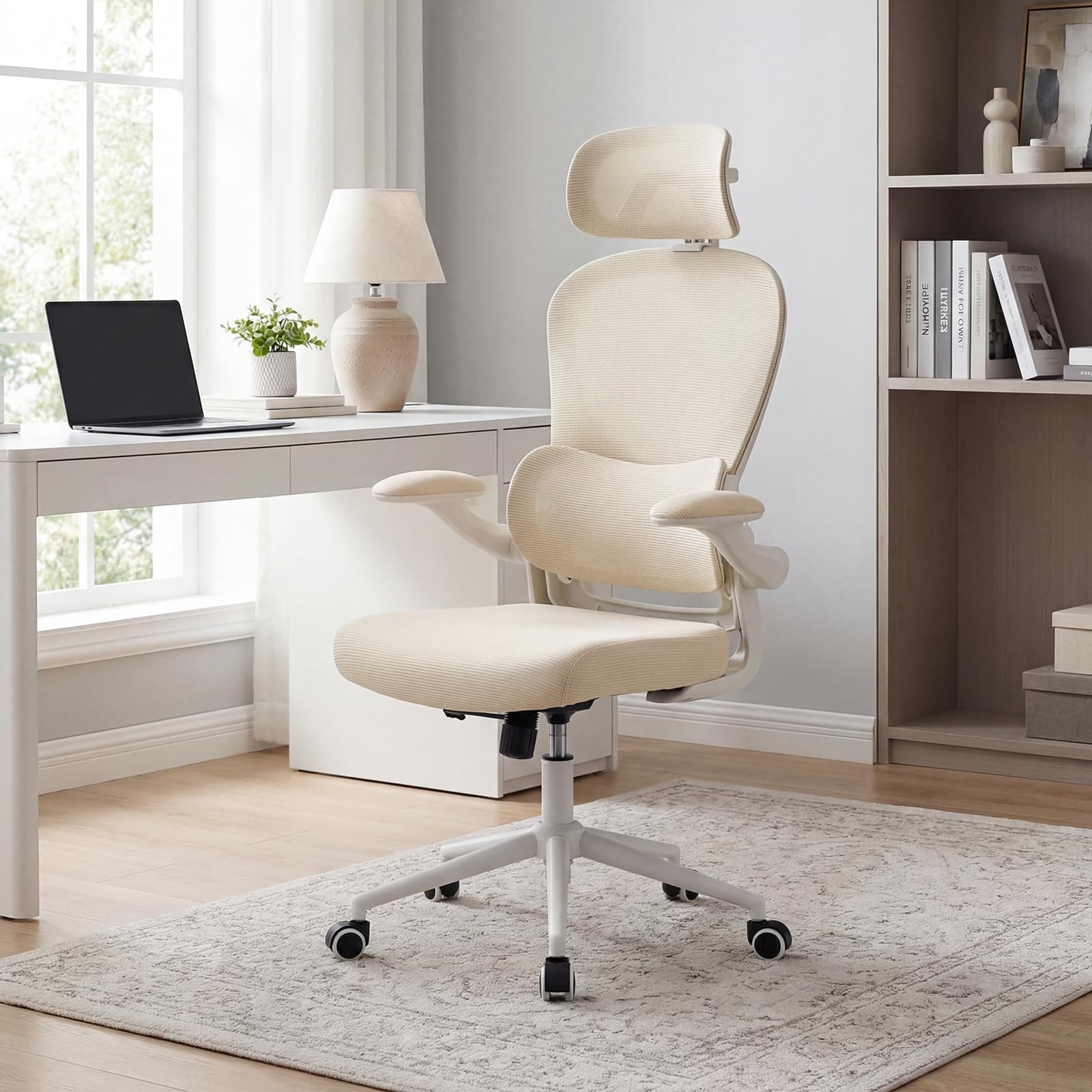 Ya-Home Chaise de Bureau Ergonomique avec Accoudoirs 4D