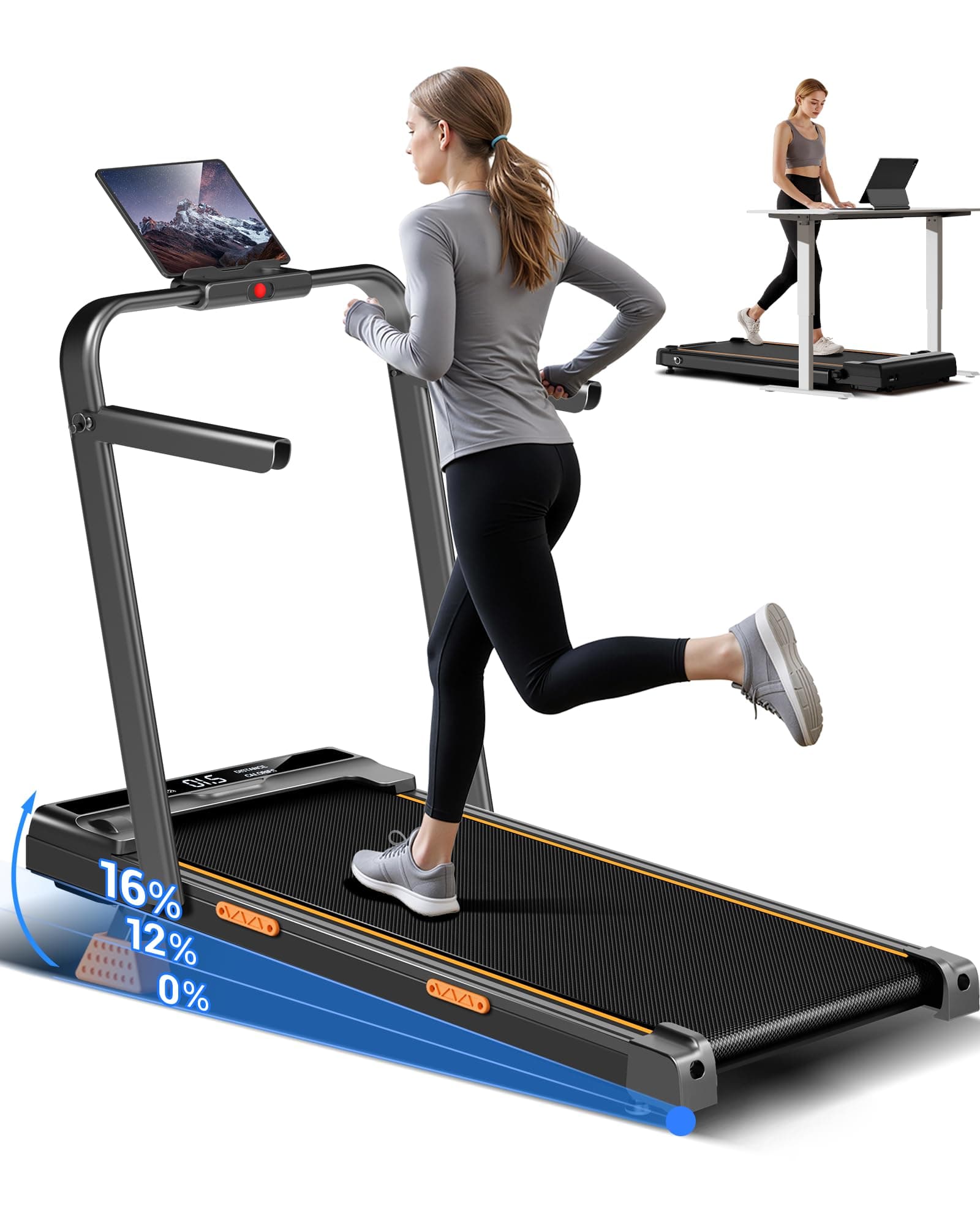 CURSOR Tapis de course pliable inclinable 16%