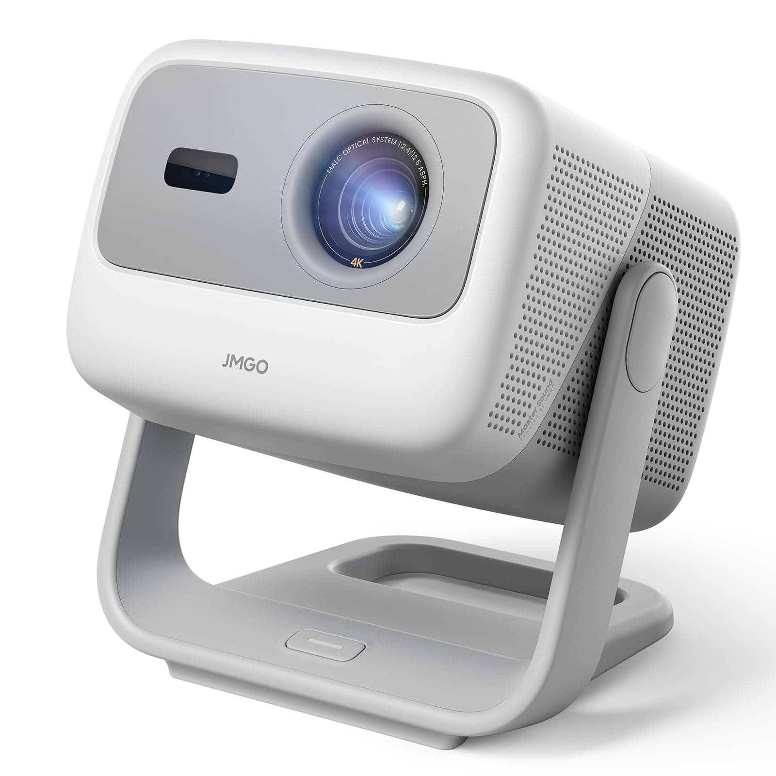 JMGO N1S 4K Mini Videoprojecteur, Triple Laser, 1100 ISO Lumens, Gimbal Instantané Autofocus, Google TV, Netflix, 110% BT.2020, HDR10, Audio Dolby 10W, Blu-ray 3D, 200" pour Extérieur, Gaming, Soirées