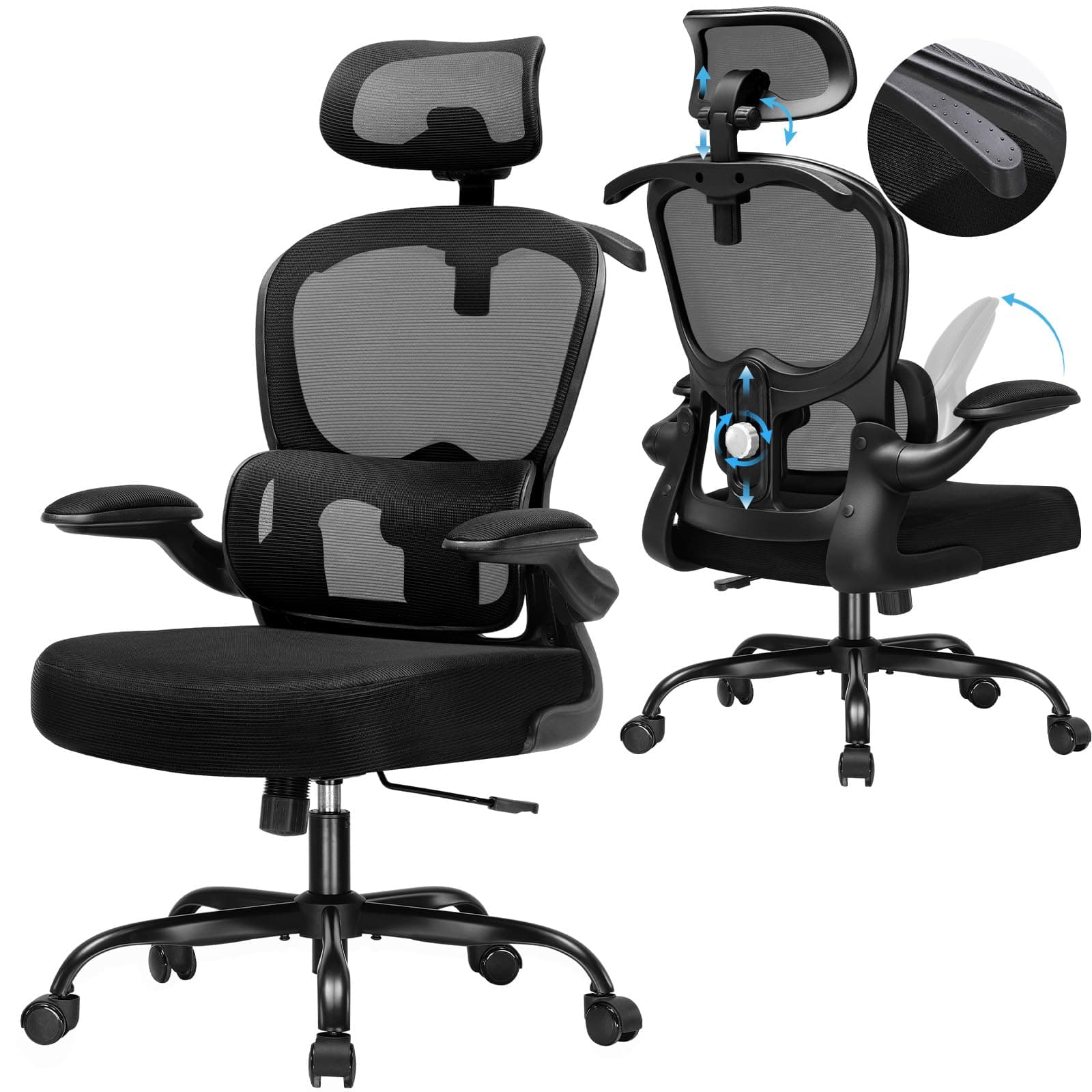 Comhoma Chaise de Bureau Ergonomique