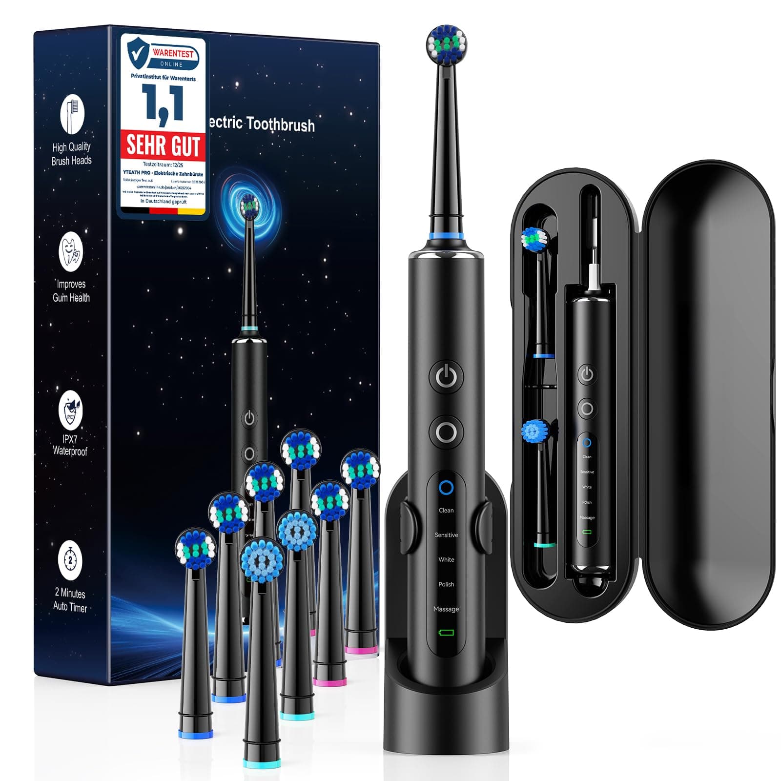 Brosse à dents électrique rotative adultes et enfants