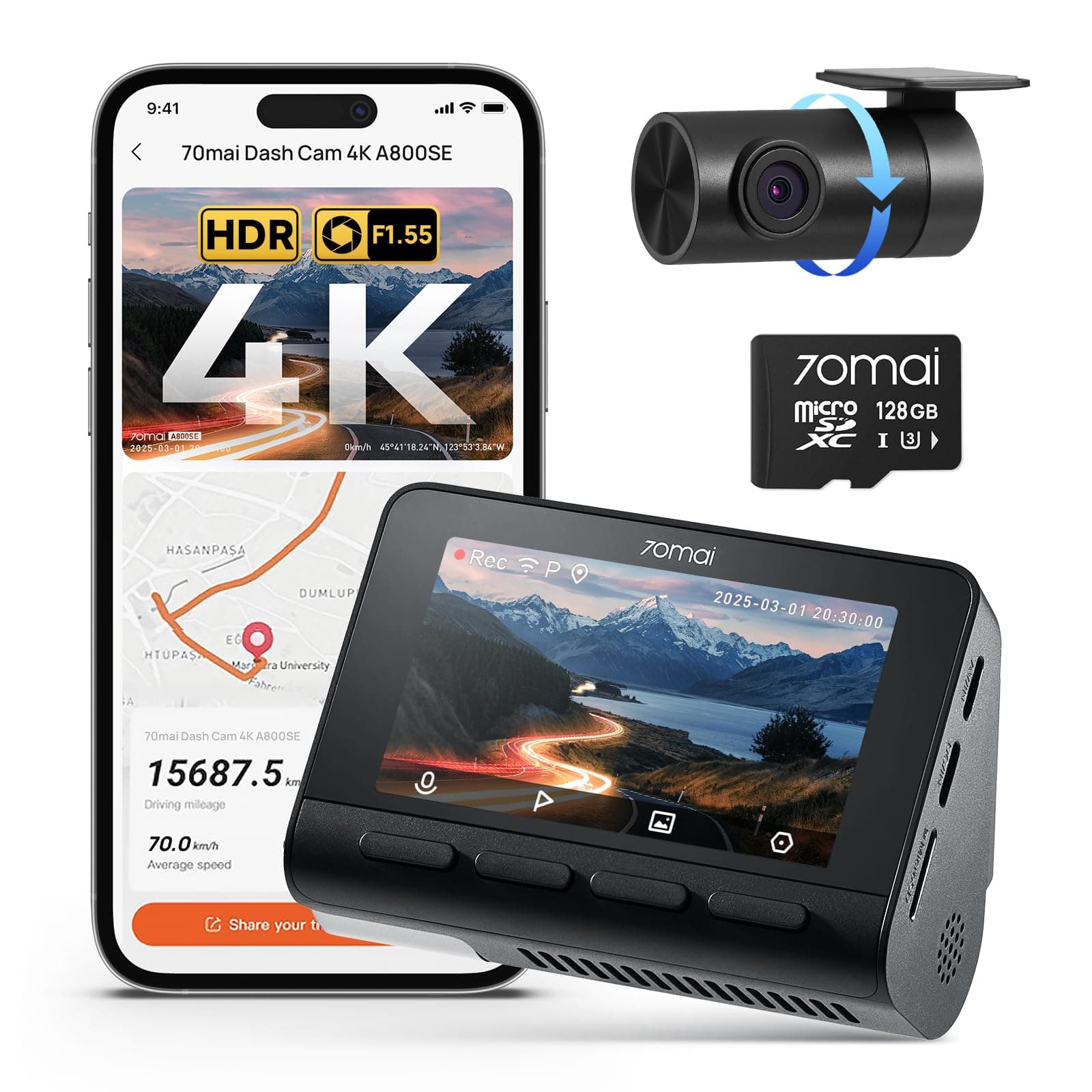 70mai A800SE Dashcam 4K