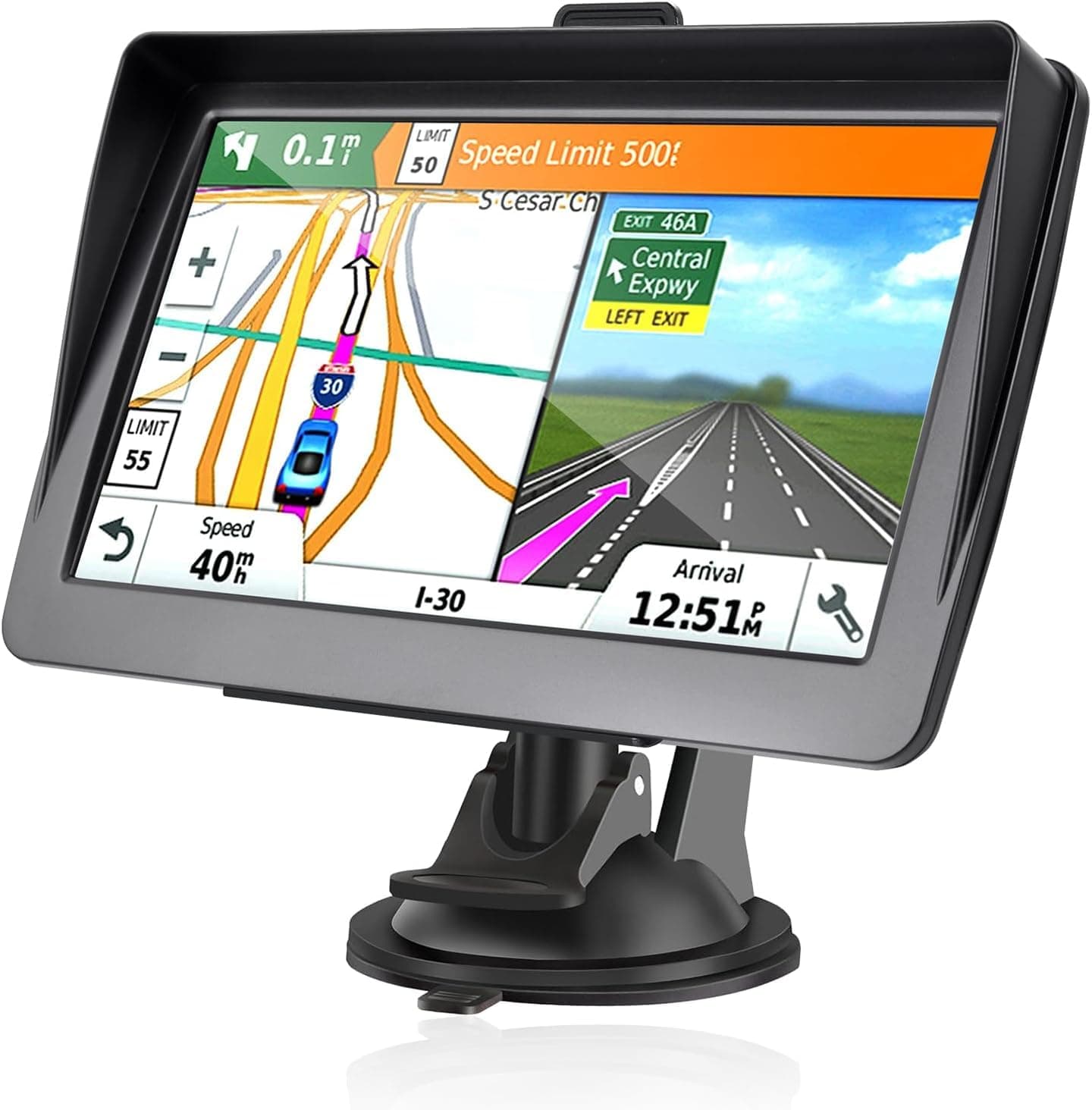 GPS Navigation Voiture 7 Pouces 2025​​
