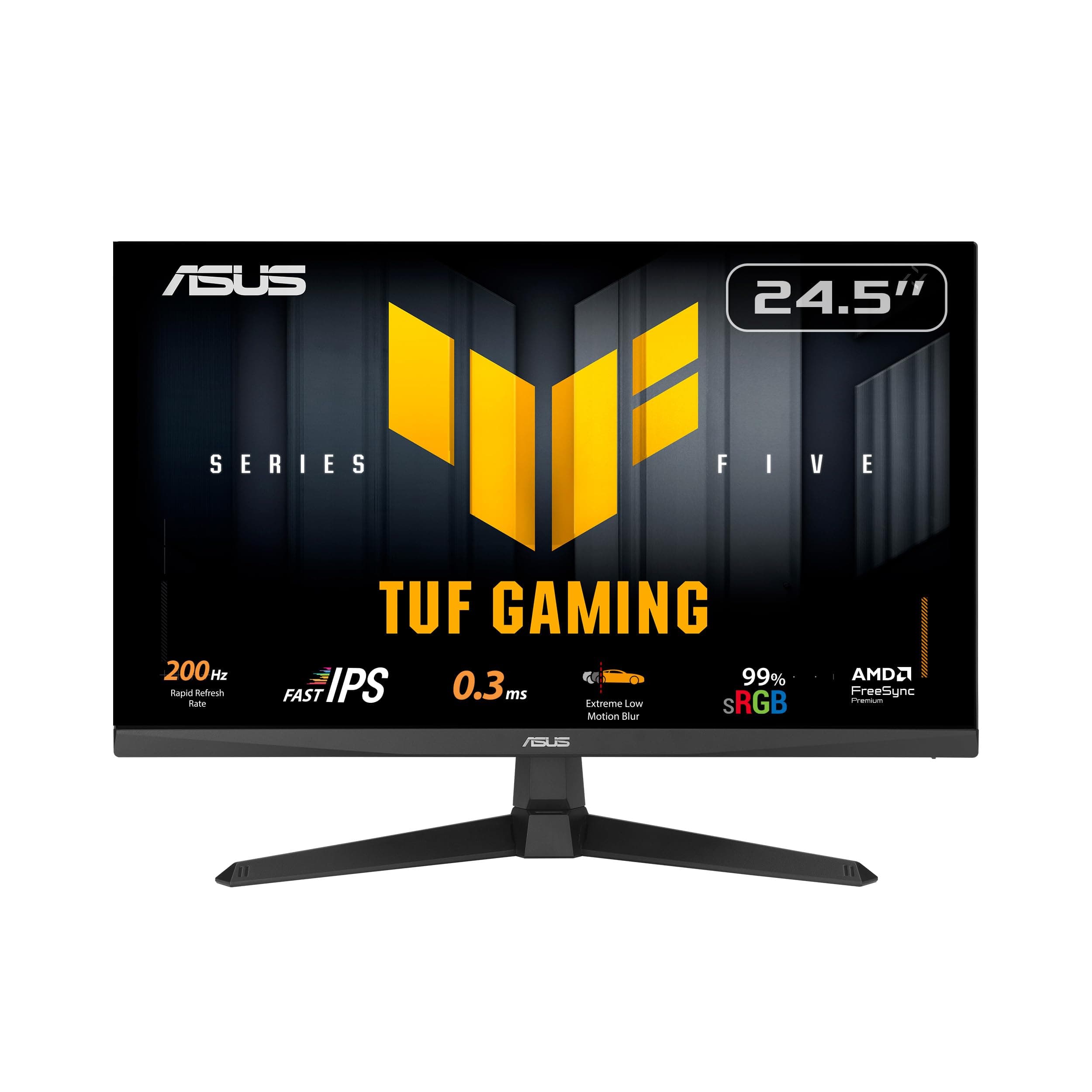 ASUS TUF Gaming VG259Q5A Moniteur Full HD 25" 200 Hz, 0,3 ms GtG, G-Sync, FreeSync, Adaptive Sync, ELMB, GameFast Input - Panneau Fast-IPS, 16:9, 1920 x 1080, DisplayPort, HDMI, Speaker