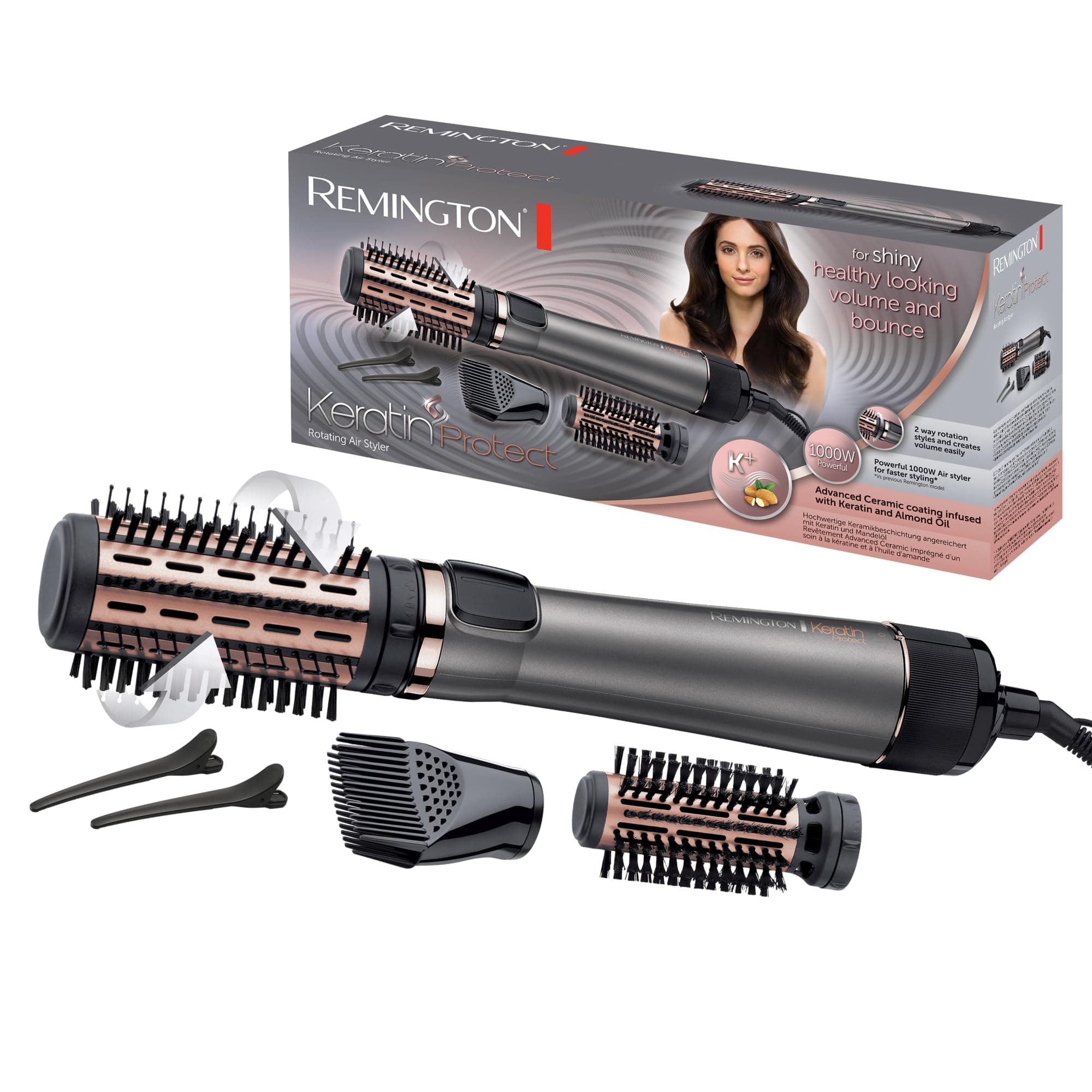 Remington Brosse Soufflante Rotative Automatique Keratin Protect