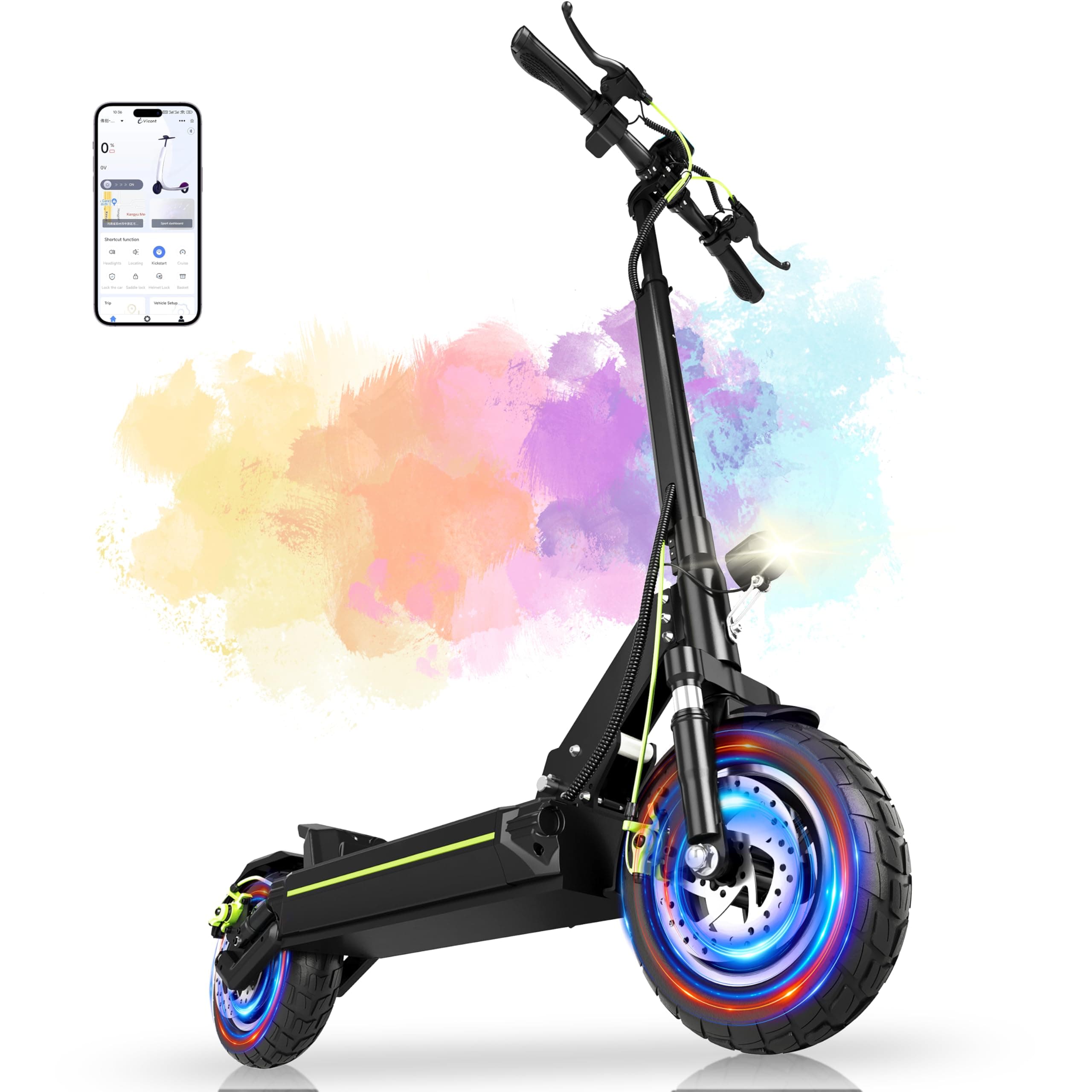 Trottinette Électrique Adulte Tout Terrain Puissante Moteur