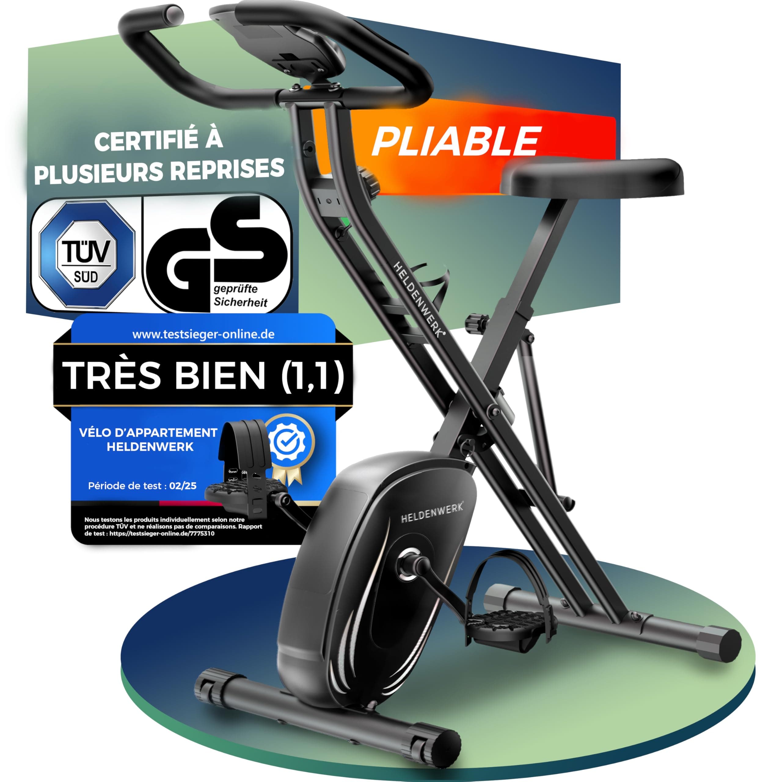 Vélo d’appartement pliable Set NEUF 2025