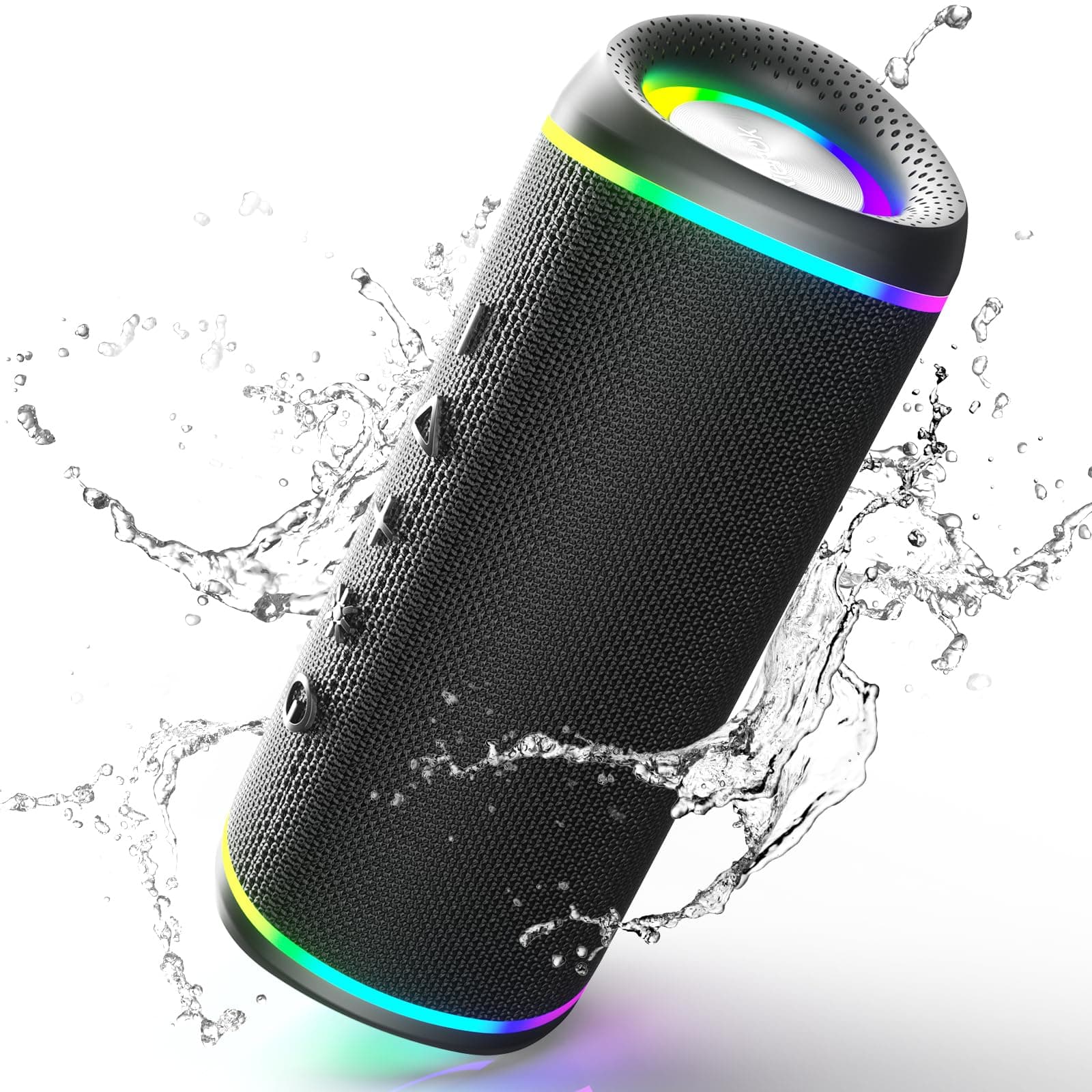 RIENOK Enceinte Bluetooth Portable, 30W Haut Parleur Puissant Lumineuse, Bluetooth 5.3, Support 128Go TF Carte, Autonomie 10H avec Port AUX, pour Soirées, Randonnées, Voyage – Image 1