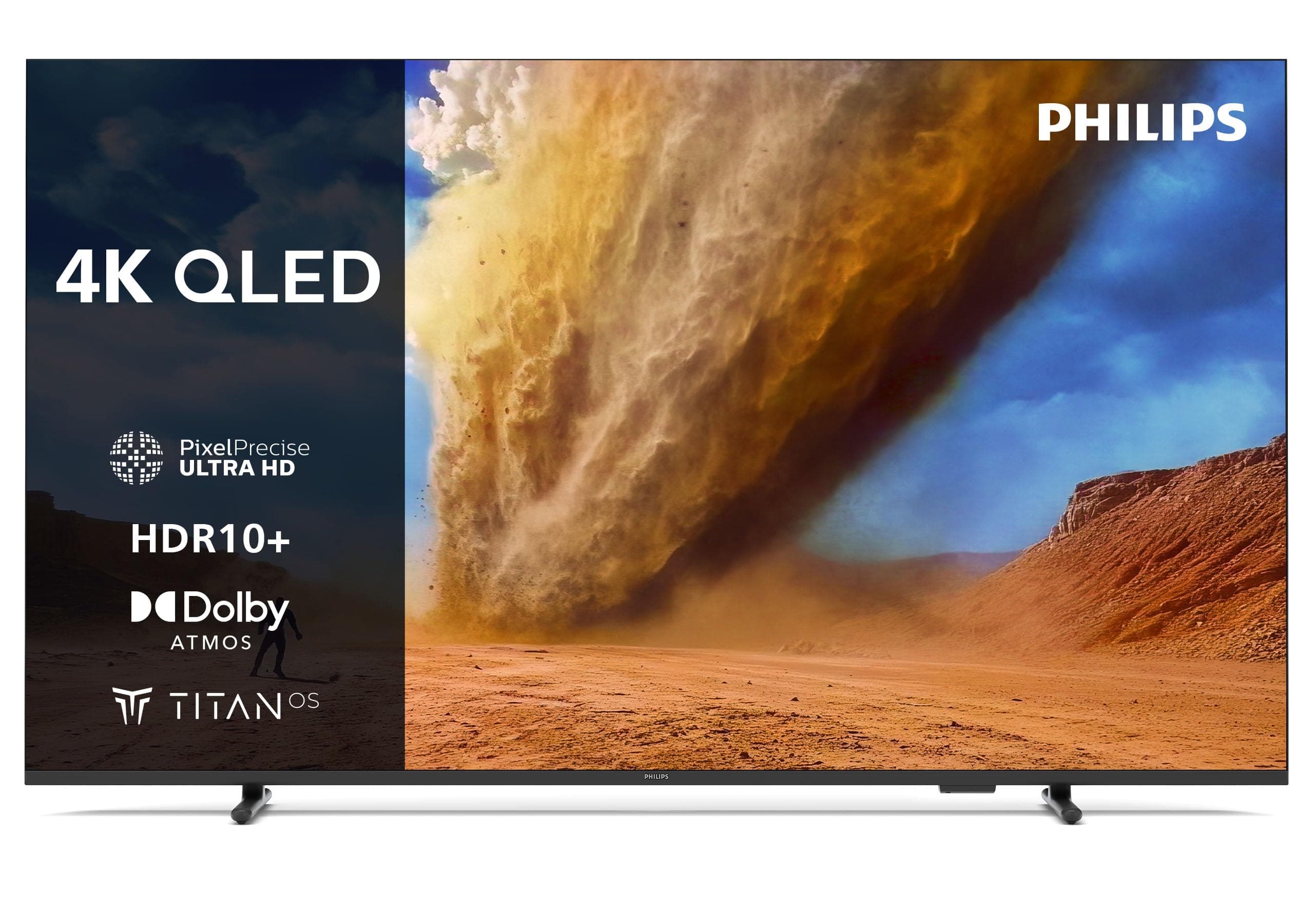 Philips 43PUS7800 4K QLED Smart TV - Écran 43 Pouces avec Plateforme Pixel Precise Ultra HD, Titan OS et Son Dolby Atmos - Compatible Alexa et Assistant Vocal Google