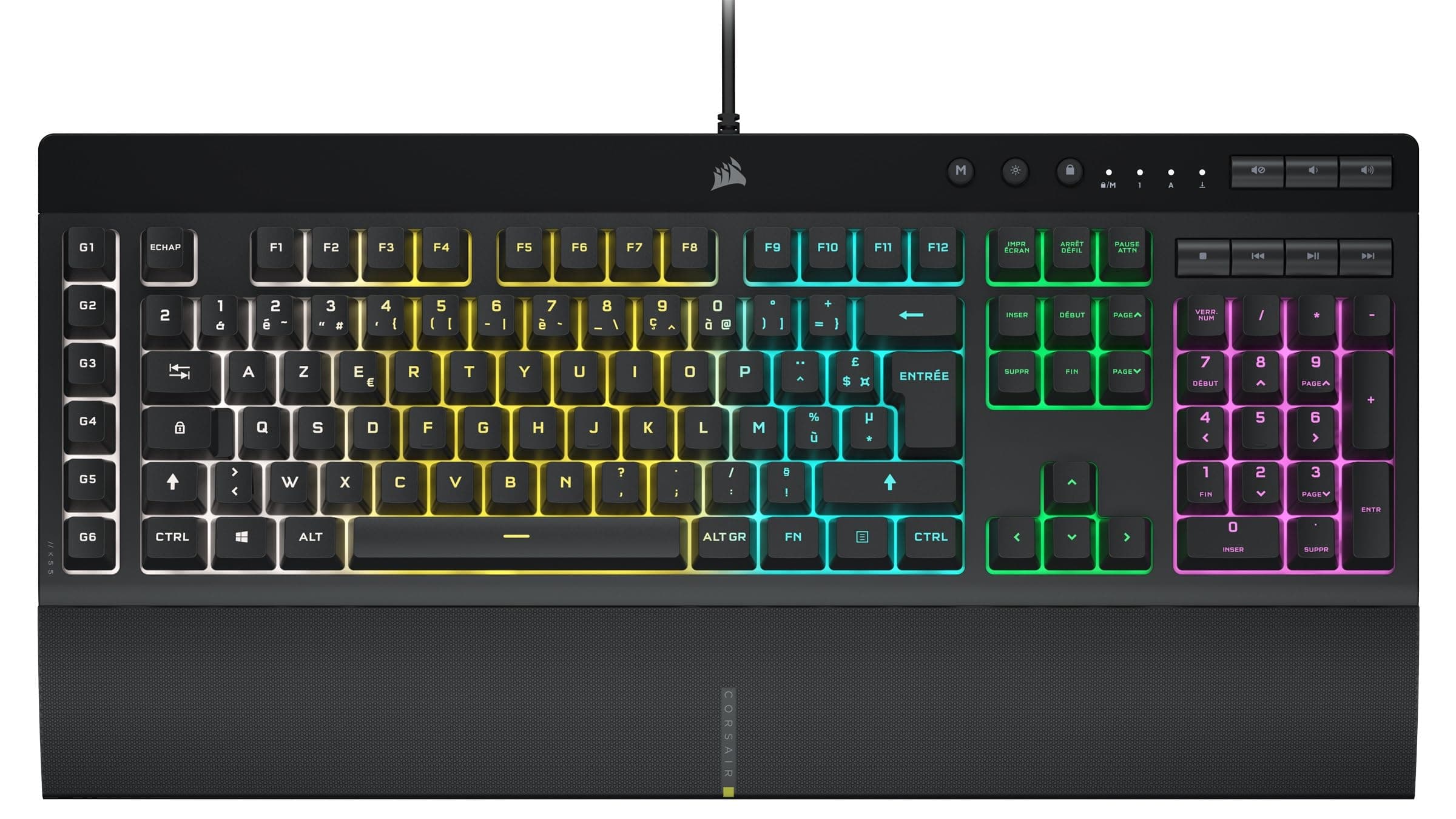 Corsair K55 RGB Pro Clavier Gaming Filaire à Membrane