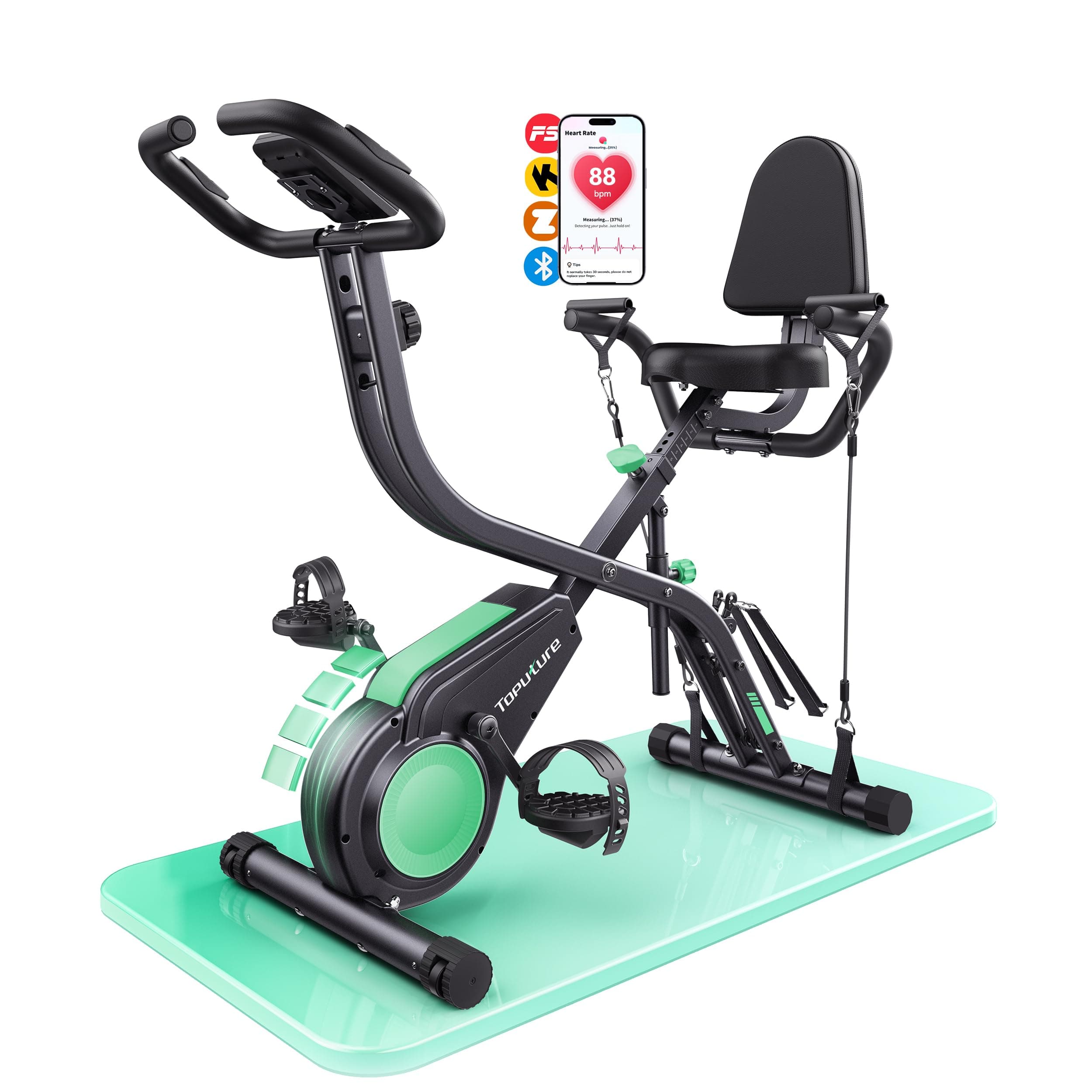 TOPUTURE 5-en-1 Vélo d’Appartement Pliable