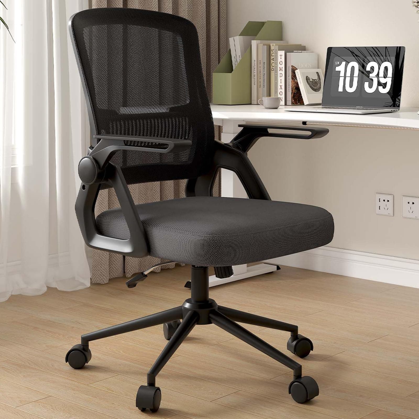 Naspaluro Chaise de Bureau Ergonomique Accoudoirs Pliants