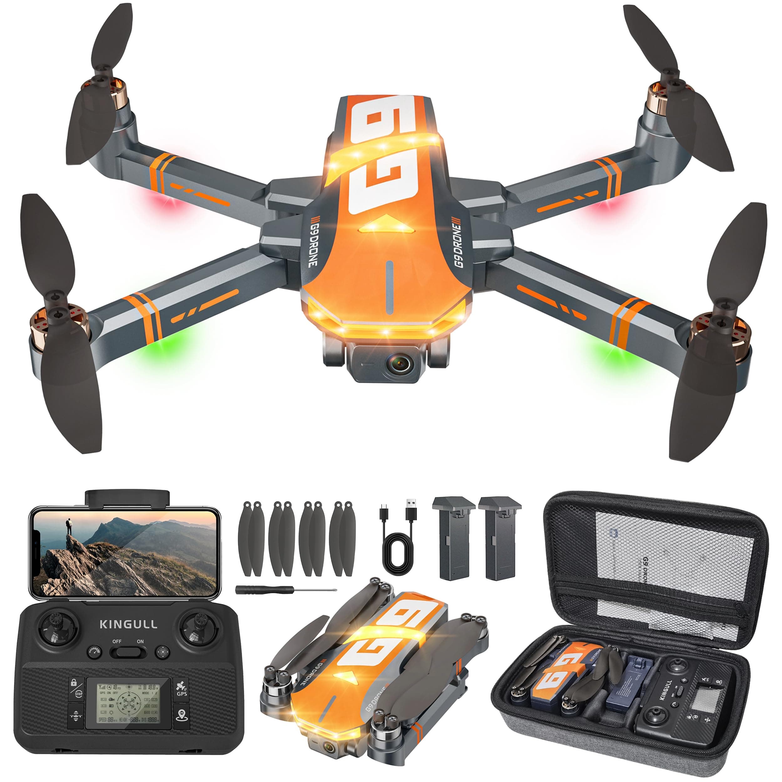 G9 GPS Drones avec Caméra 4K EIS professionnel pour Enfant et Adultes