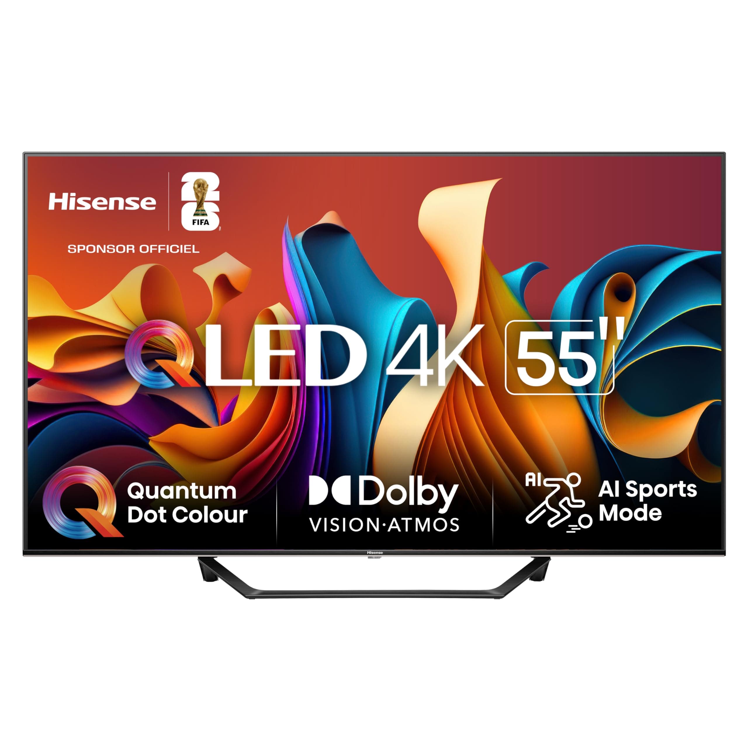 Hisense 55 inch Smart TV 55A7NQ QLED 4K UHD, Dolby Vision Atmos, AI MEMC Sport Mode, HDR, VIDAA with Youtube, Netflix, Disney+, Channel +(2024 Model)