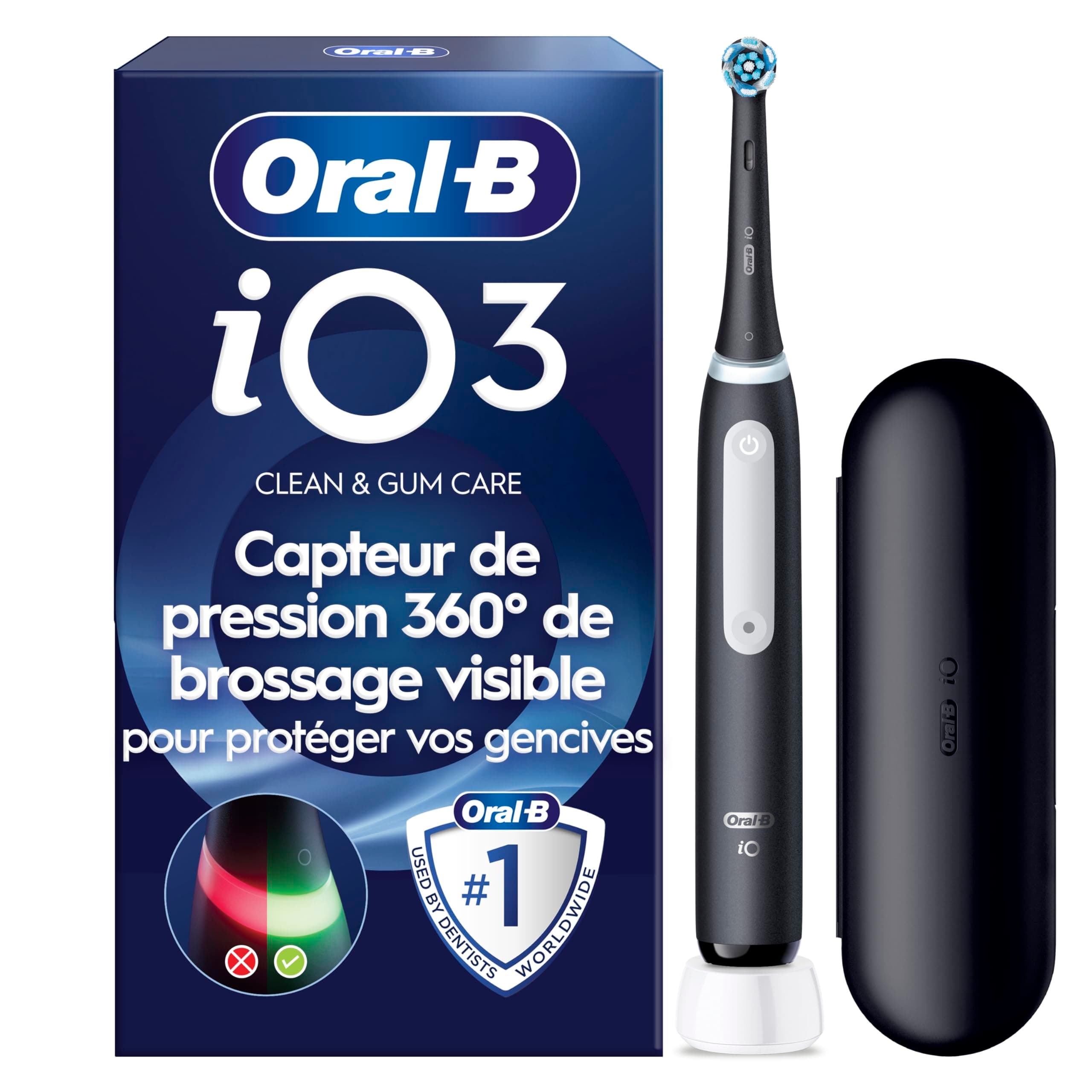 Oral-B iO 3 Brosse à Dents Électrique + 1 Brossette de Rechange