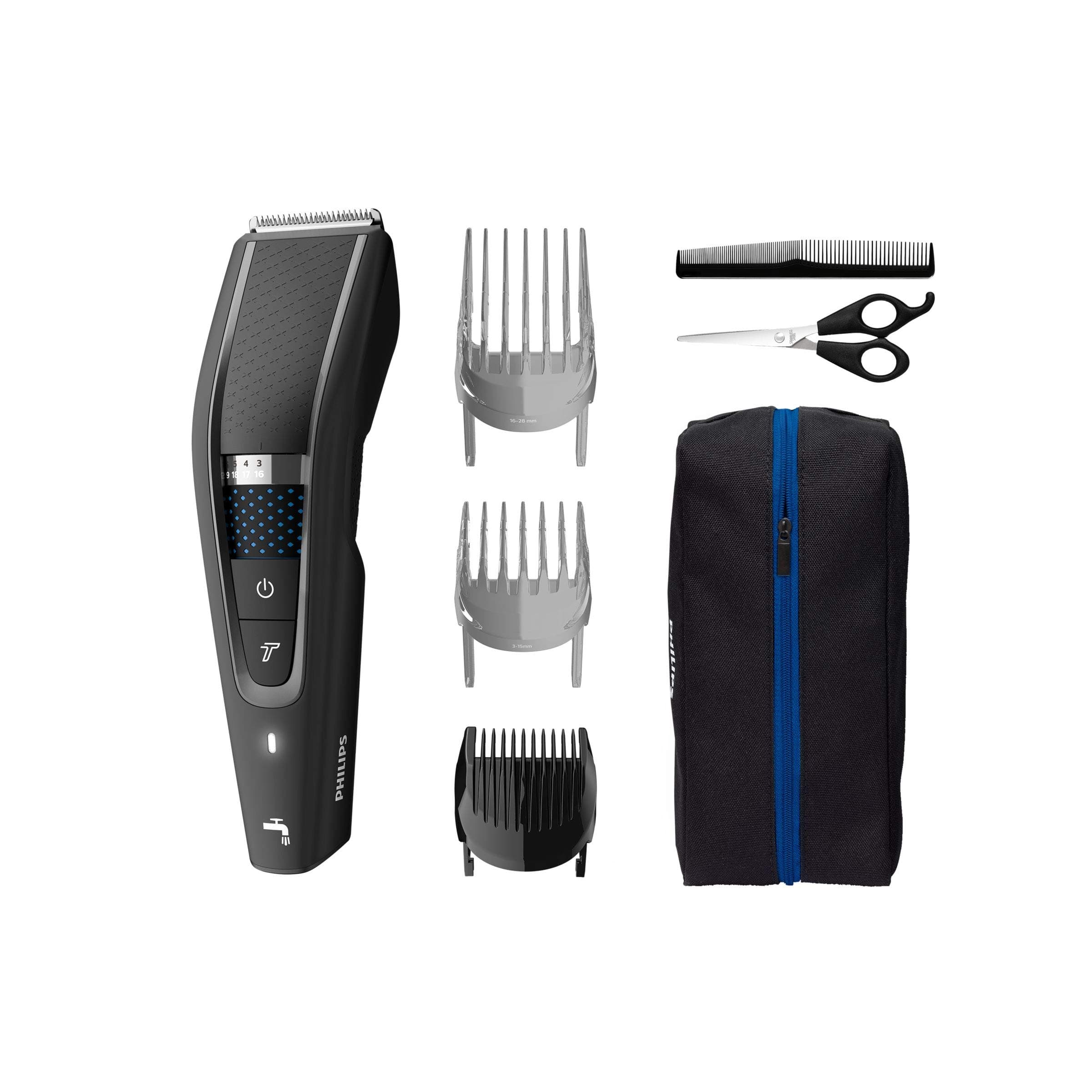 Philips Tondeuse Cheveux et Barbe Series 5000 avec Trousse Souple et