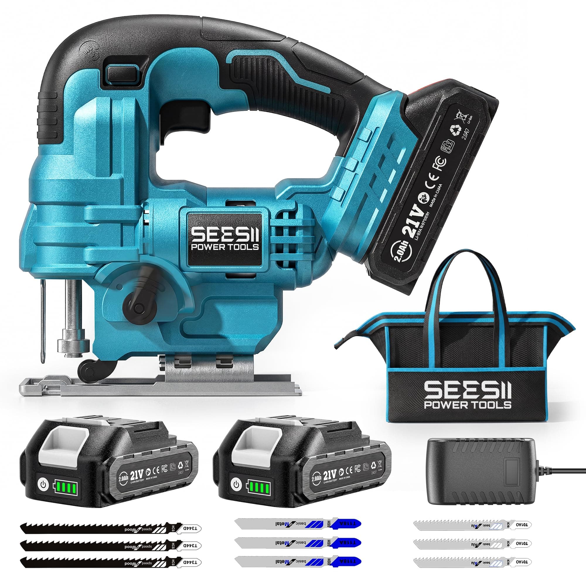 Seesii Scie Sauteuse Sans Fil 21V