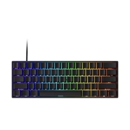 MONSGEEK Clavier Gaming FUN60 Pro à déclenchement Rapide, taux de Balayage 16 000 Hz, commutateurs magnétiques SP, Filaire, 60% QWERTY, Noir Brillant (commutateurs magnétiques antireflets)