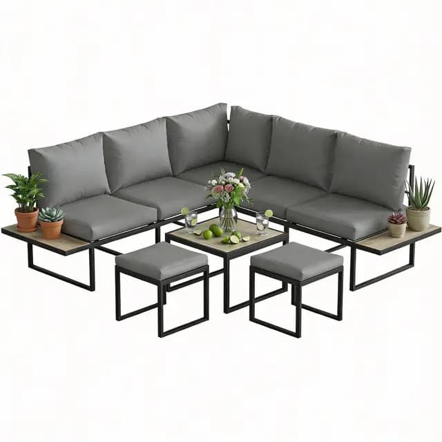 Outsunny Salon de Jardin modulable