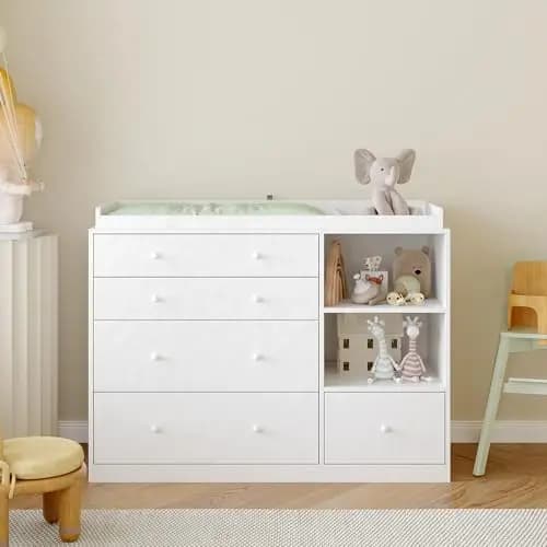 Caldion Commode à langer blanche