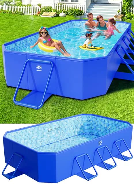 KingSom Piscine Tubulaire Rectangulaire