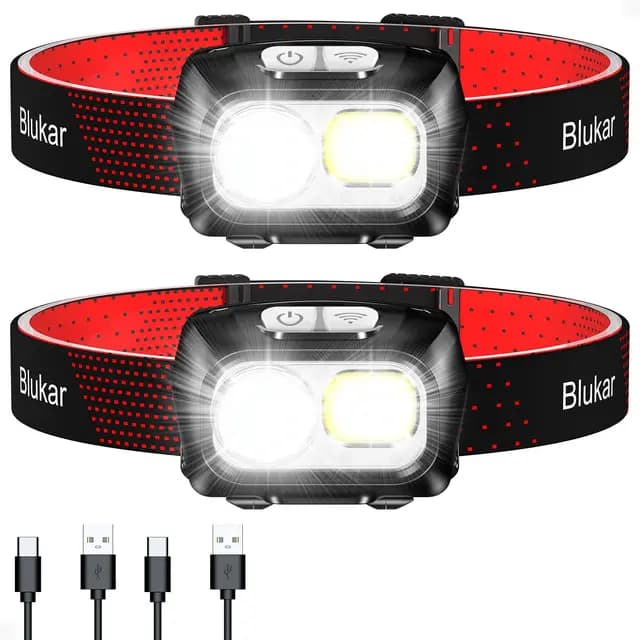Blukar Lampe Frontale LED 2 Pack