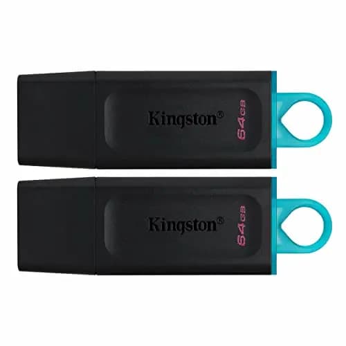 Kingston DataTraveler Exodia DTX/64GB-2P Clé USB 3.2 Gen 1 - avec capuchon de protection et anneaux pour porte-clés de plusieurs couleurs