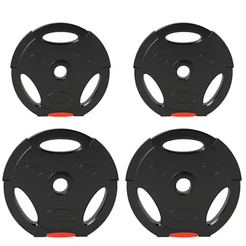 SPORTNOW Disques de poids 15 kg Ø 25 mm Polypropylène (lot de 4)