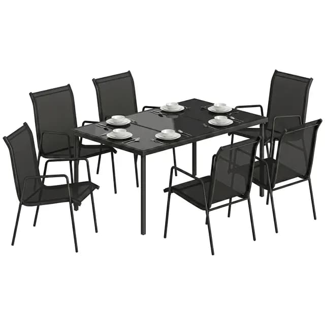 Outsunny Salon de Jardin 6 Personnes