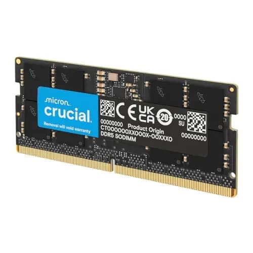Crucial RAM DDR5 32Go 5600MHz SODIMM, Mémoire pour Ordinateur Portable, Mini PC (ou 5200MHz / 4800MHz) CL46 - CT32G56C46S5