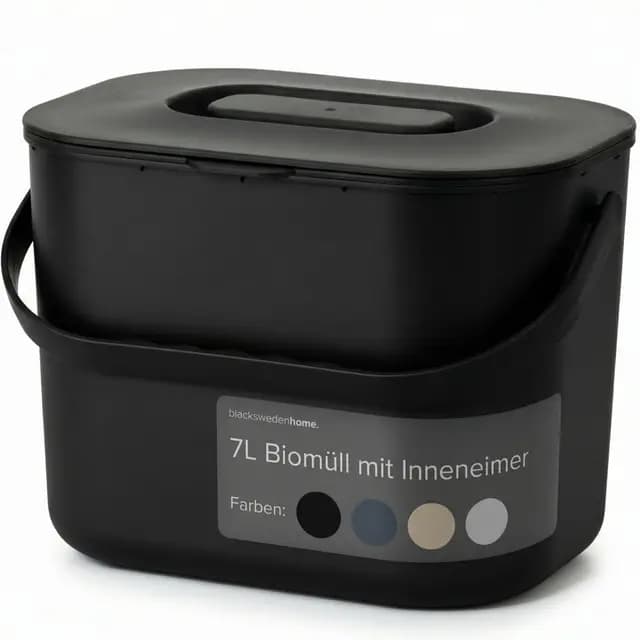 Black Sweden Home Poubelle de Cuisine 7L