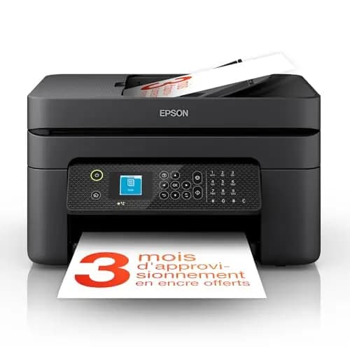 Epson Workforce WF-2930DWF | Imprimante 4-en-1 - Impression, Numérisation, Copie, Fax - WiFi, ADF, Recto-Verso, Mobile, 4 Mois ReadyPrint Flex - Compacte, Haute Vitesse, Encre Économique