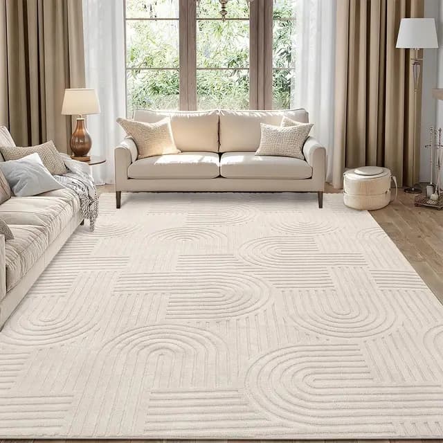Enyhom Tapis Salon Effet 3D 200 x 290 cm, Extra Epais Moelleux Tapis Chambre Antidérapant Lavable en Machine, Ne Perd Pas Ses Poils, Grand Tapis Salle a Manger pour Salon, Chambre à Coucher