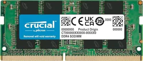 Crucial Basics Mémoire pour Ordinateur Portable 16 Go DDR4 3200 MT/s CL22 SODIMM 260 Broches 1,2 V