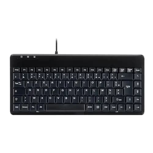Perixx PERIBOARD-409U, Mini Clavier Filaire pour Windows, USB, Noir, AZERTY