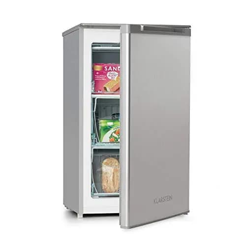 Klarstein Mini Congelateur Armoire, Petit Congélateur pour Maison, Mini congélateur 69L, Congelateur Petite Taille avec Etagère, Econome en Energie, Espace Glaçons, Froid Ventilé, No Frost, Grattoir