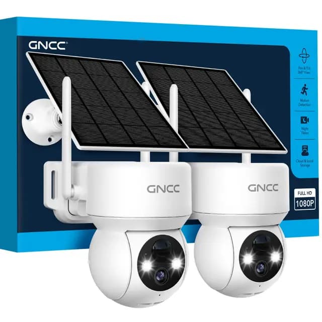 GNCC Caméra Surveillance Extérieure Solaire