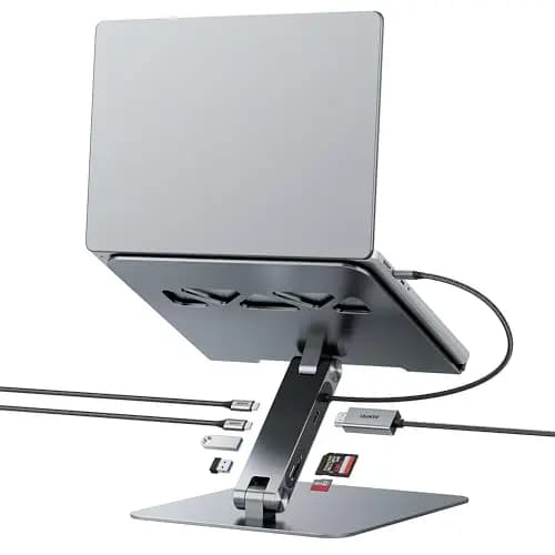 BENFEI Support pour ordi Portable avec Station d'accueil USB C 7in1, HDMI 4K@60Hz, 1*SD 1*Micro SD, 100W PD, 10Gbps 1*USB C 3.2 & 2*USB A 3.2 Compatible avec MacBook Pro/Air, iPad Pro, XPS, Thinkpad