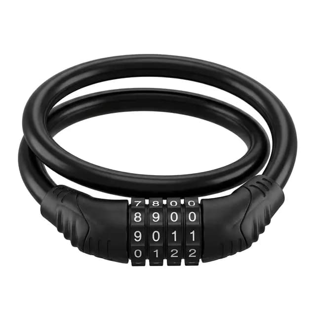 Antivol Vélo Code 4 Chiffres Cadenas Chaîne 60cm Ø12mm Câble de Sécurité Robuste pour Vélo Trottinette Électrique Scooter Poussette Moto