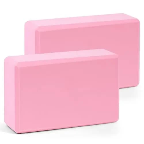 Flintronic Lot de 2 Blocs de Yoga, Brique Yoga EVA de Haute Densité, Briques de Mousse de Fitness, Briques Professionnelle, pour Pilates, Étirement, Méditation, Accessoires de Fitness, 23 * 15 * 8cm