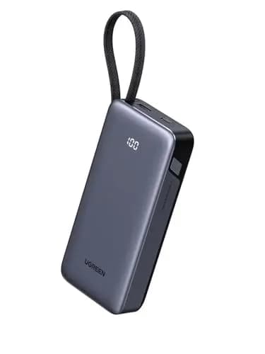 UGREEN Nexode 45W Batterie Externe 20000mAh Power Bank Charge Rapide Câble USB C Intégré PD3.0 Chargeur Portable PC LED Compatible avec iPhone 17 16 15 Plus Pro Max Galaxy S25 S24 A56 MacBook iPad