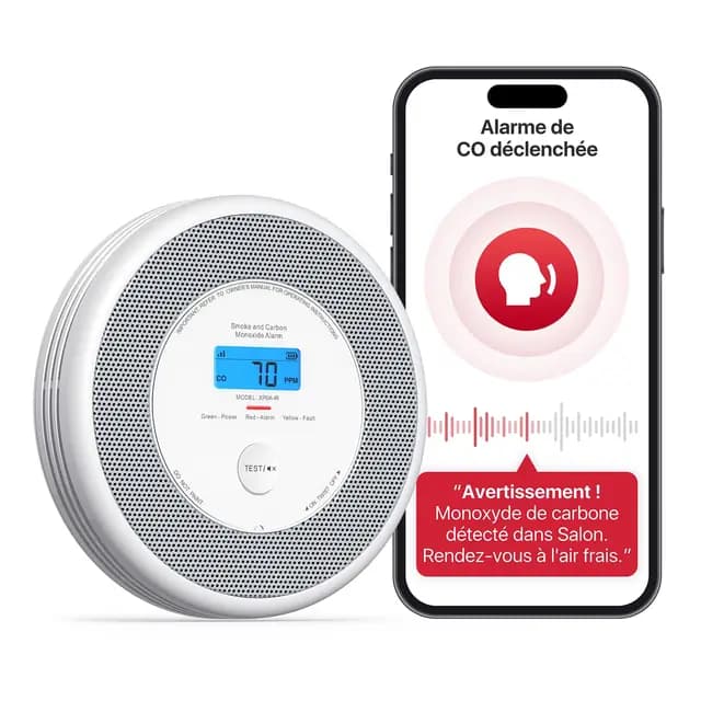 X-Sense XP0A-iR Détecteur Fumée CO Connecté