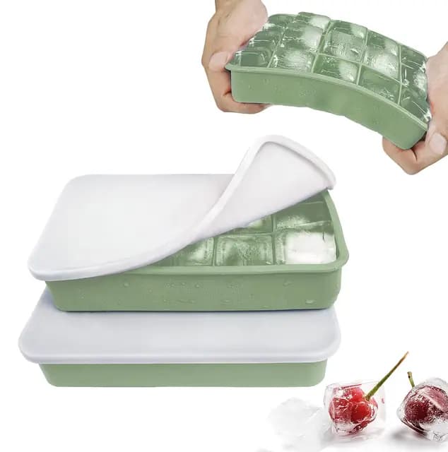 muenfly Lot de 2 Bacs à Glaçons Silicone