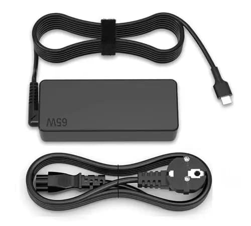 Chargeur Ordinateur USB C 65W pour HP Elitebook X360 830 840 1030 1020 1040 Chromebook Spectre ProBook X360 Pavilion x2 Envy 11 13 14 15 Probook 430 G6 G7 G8 Adaptateur Ordinateur
