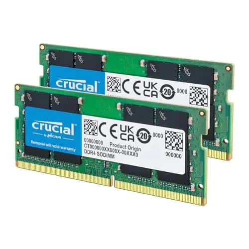 Crucial RAM DDR4 32Go Kit (2x16Go) 3200MHz SODIMM CL22, Mémoire pour Ordinateur Portable, Mini PC (ou 2933MHz / 2666MHz) - CT2K16G4SFRA32A