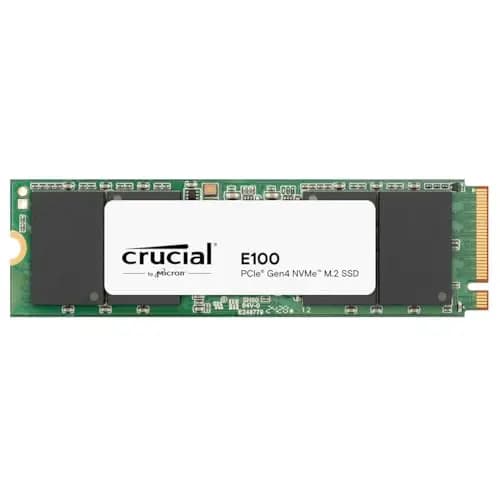 Crucial E100 1To PCIe Gen4 NVMe M.2 SSD Interne, Jusqu’à 5000 Mo/s, Compatible avec Ordinateur Portable et de Bureau - CT1000E100SSD8