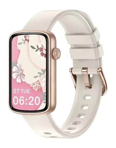 Montre Connectée Femme Petite Taille Bracelet Connecté Femme Bluetooth 5.4 AMOLED 1,47", 30 Jours d'Autonomie en Veille, Podomètre, Cardiofréquencemètre, Sommeil, SpO2, Étanche 5ATM, Pour Android iOS