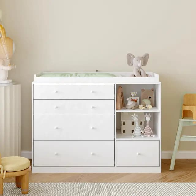 Caldion Commode à langer 5 tiroirs