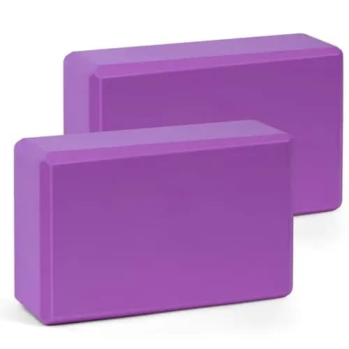 Flintronic Lot de 2 Blocs de Yoga, Brique Yoga EVA de Haute Densité, Briques de Mousse de Fitness, Briques Professionnelle, pour Pilates, Étirement, Méditation, Accessoires de Fitness, 23 * 15 * 8cm